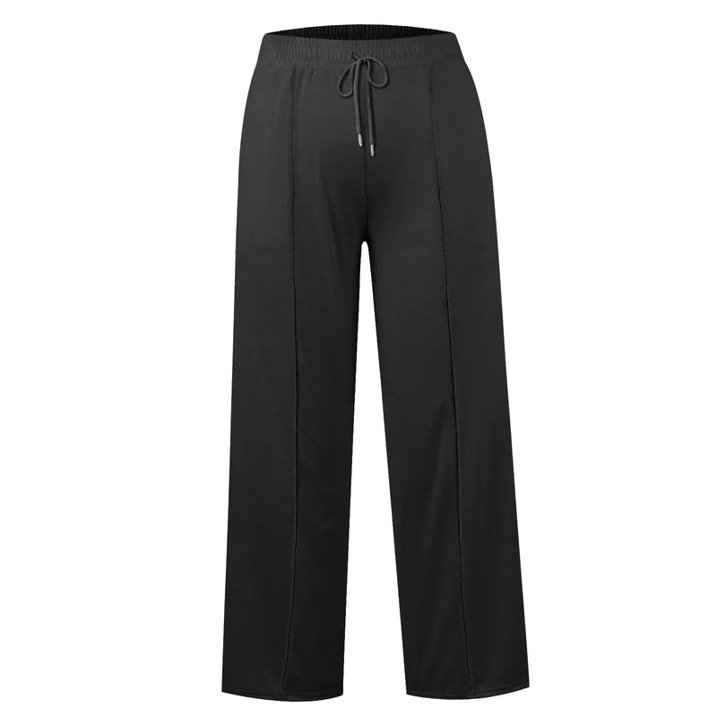 Calças Femininas Streetwear Joggers Oversize de Cintura Alta