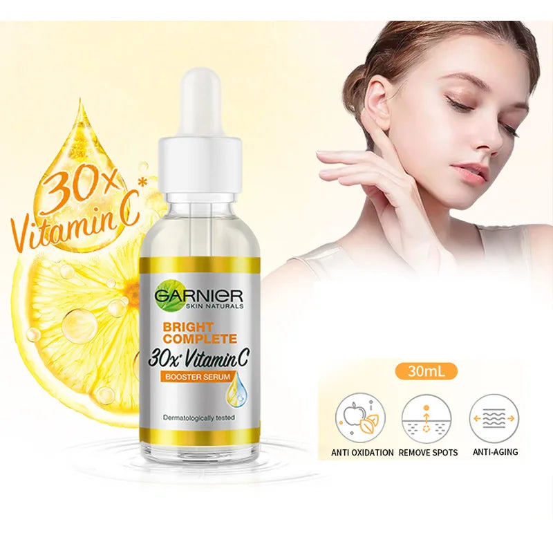 Garnier Bright Complete 30x Vitamina C com Niacinamida, Essência Facial Reparadora para Remoção de Acne