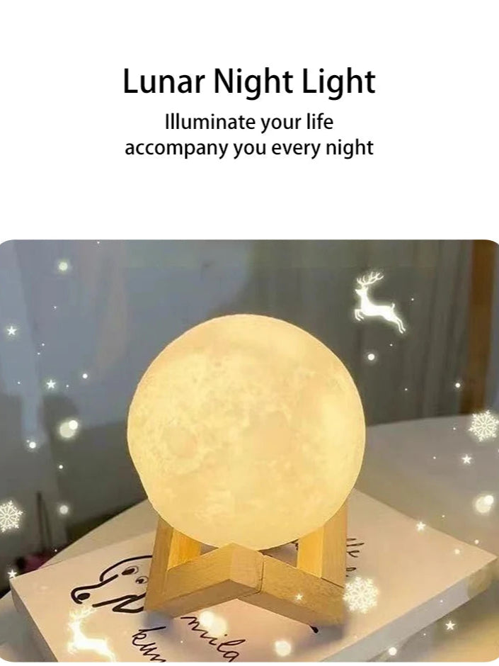 Lua Luminária Noturna Para Decoração de Casa